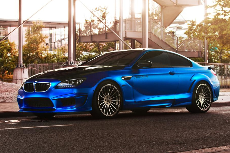 BMW m6 синяя